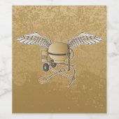 betonmenger wijn etiket (Enkel label)