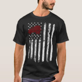 Betonmixer Amerikaanse vlag Patriottische Cement T T-shirt (Voorkant)