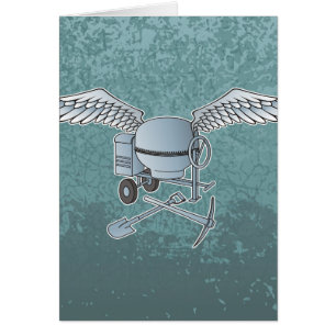 Betonmixer blauw-grijs