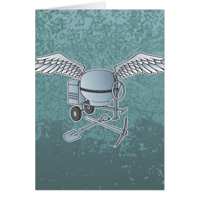 Betonmixer blauw-grijs (Voorkant)