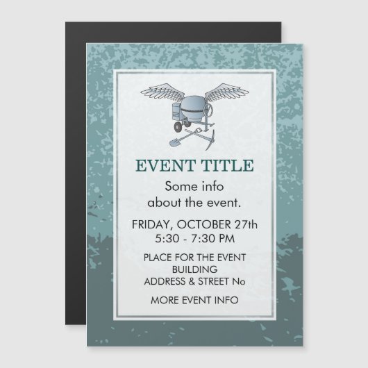 Betonmixer blauw-grijs (Voorkant / Achterkant)