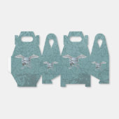 Betonmixer blauw-grijs bedankdoosjes (Uitgevouwen)