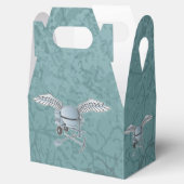 Betonmixer blauw-grijs bedankdoosjes (Geopend)