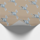 Betonmixer blauw-grijs cadeaupapier (Hoek)
