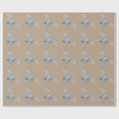 Betonmixer blauw-grijs cadeaupapier (Vlak)