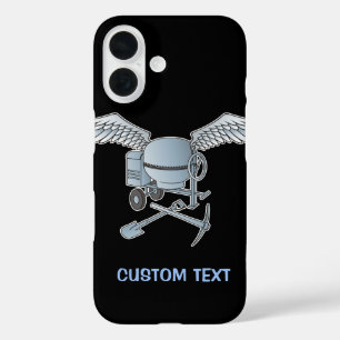 Betonmixer blauw-grijs iPhone 16 hoesje
