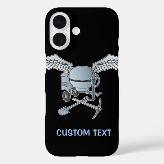 Betonmixer blauw-grijs Case-Mate iPhone case (Achterkant)