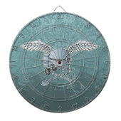 Betonmixer blauw-grijs dartbord (Voorkant)