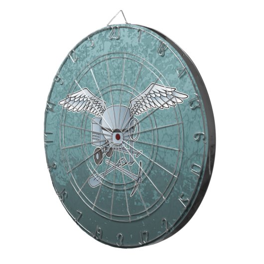 Betonmixer blauw-grijs dartbord (Voorkant Rechts)