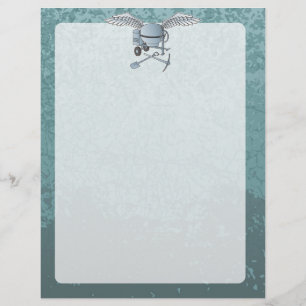 Betonmixer blauw-grijs flyer