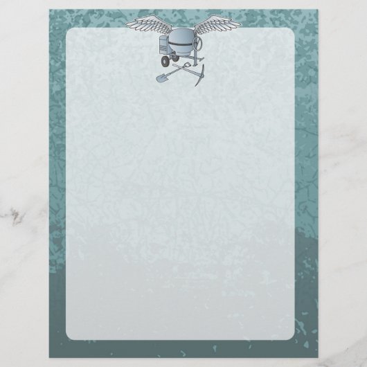 Betonmixer blauw-grijs flyer (Voorkant)