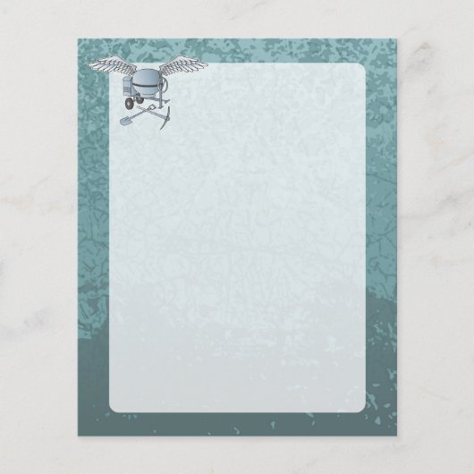 Betonmixer blauw-grijs flyer (Voorkant)