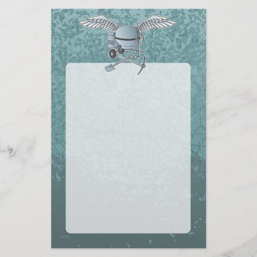 Betonmixer blauw-grijs flyer (Voorkant)