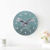 Betonmixer blauw-grijs grote klok (Huis)