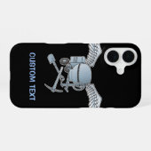 Betonmixer blauw-grijs iPhone 16 hoesje (Achterkant horizontaal)