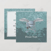 Betonmixer blauw-grijs kaart (Voorkant / Achterkant)