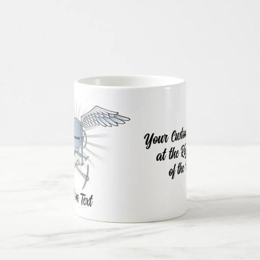 Betonmixer blauw-grijs koffiemok (Center)