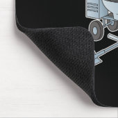 Betonmixer blauw-grijs muismat (Hoek)