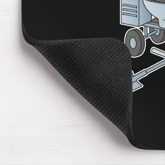 Betonmixer blauw-grijs muismat (Hoek)