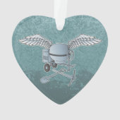 Betonmixer blauw-grijs ornament (achterkant)