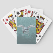 Betonmixer blauw-grijs pokerkaarten (Achterkant)