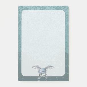 Betonmixer blauw-grijs post-it® notes