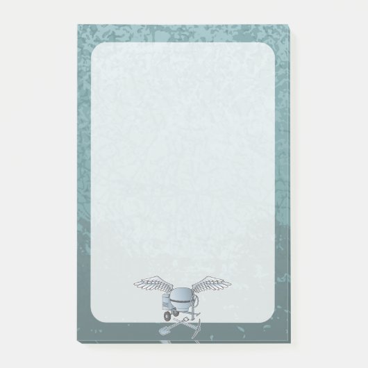 Betonmixer blauw-grijs post-it® notes (Voorkant)