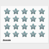 Betonmixer blauw-grijs ster sticker (Vel)