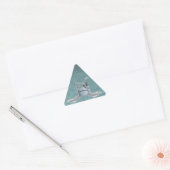 Betonmixer blauw-grijs sticker (Envelop)