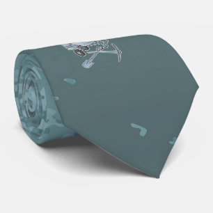 Betonmixer blauw-grijs stropdas