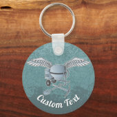 Betonmixer blauw-grijze sleutelhanger (Voorkant)