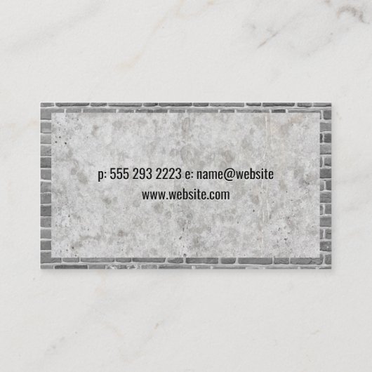 Betonmixer | Brick Wall Visitekaartje (Achterkant)