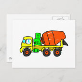 Betonmixer Briefkaart (Voorkant / Achterkant)