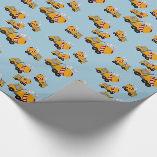 Betonmixer Cadeaupapier (Hoek)