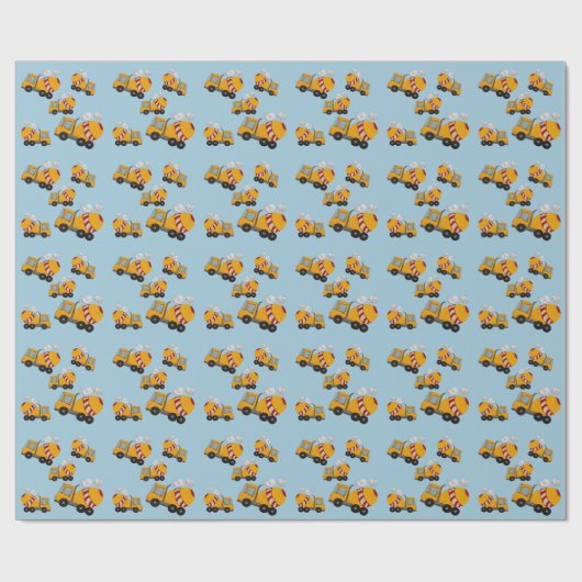 Betonmixer Cadeaupapier (Vlak)