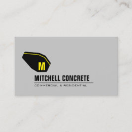 Betonmixer Monogram Geel/Zwart Visitekaartje Contactkaartje