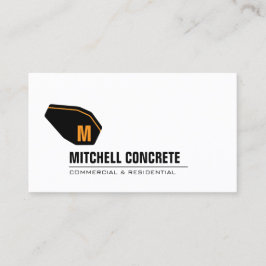 Betonmixer Monogram Sinaasappel/Zwart Visitekaartj Contactkaartje