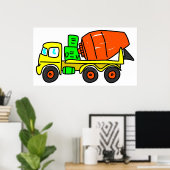Betonmixer Poster (Thuiskantoor)