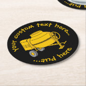 Betonmixer Ronde Kartonnen Onderzetter (Gebogen)