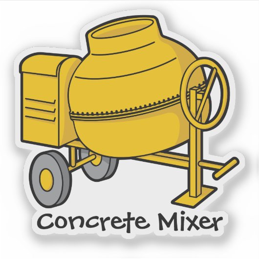 Betonmixer Sticker (Voorkant)