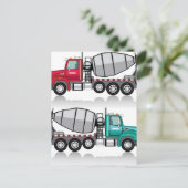 Betonmixer Truck Briefkaart (Staand voorkant)