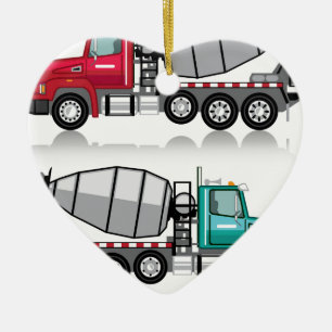 Betonmixer Truck Keramisch Ornament