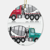 Betonmixer Truck Keramisch Ornament (Links)