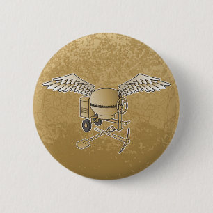 Betonmolen beige ronde button 5,7 cm