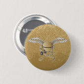 Betonmolen beige ronde button 5,7 cm (Voorkant /achterkant)