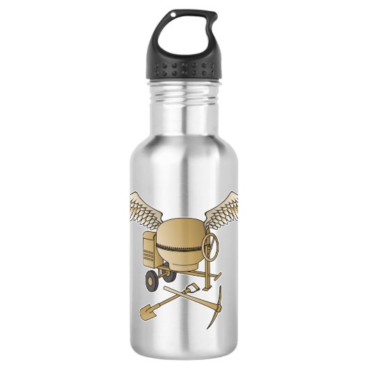 Betonmolen beige waterfles  (Voorkant)