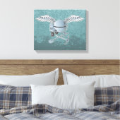 Betonmolen blauw-grijs canvas afdruk (Insitu (Slaapkamer))