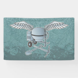 Betonmolen blauw-grijs spandoek