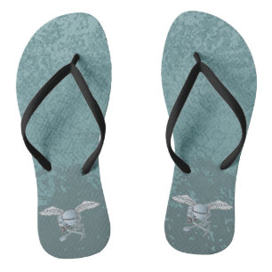 Betonmolen blauw-grijs teenslippers