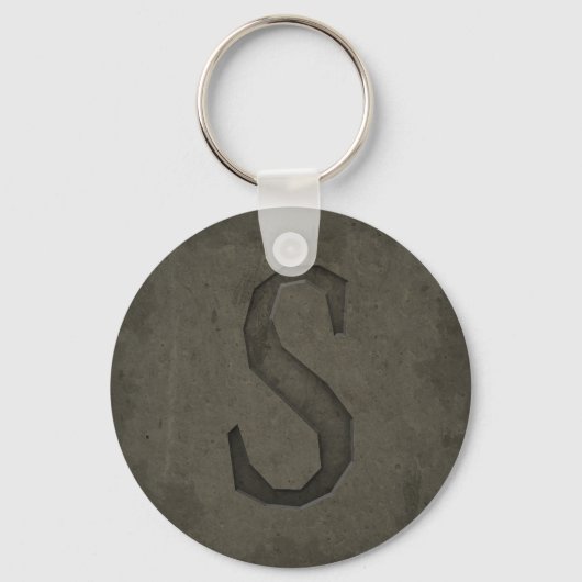 Betonmonogram letter S Sleutelhanger (Voorkant)